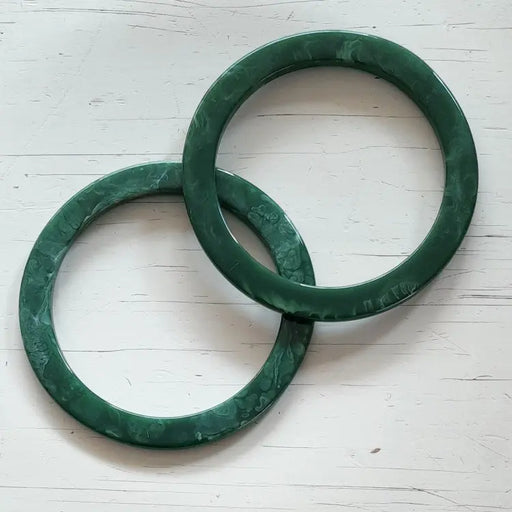 Acrylic Purse Handle Marble Green - DecoDeb