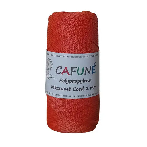 Cafuné Polypropylene Macramé Cord 2mm Orange Cafuné