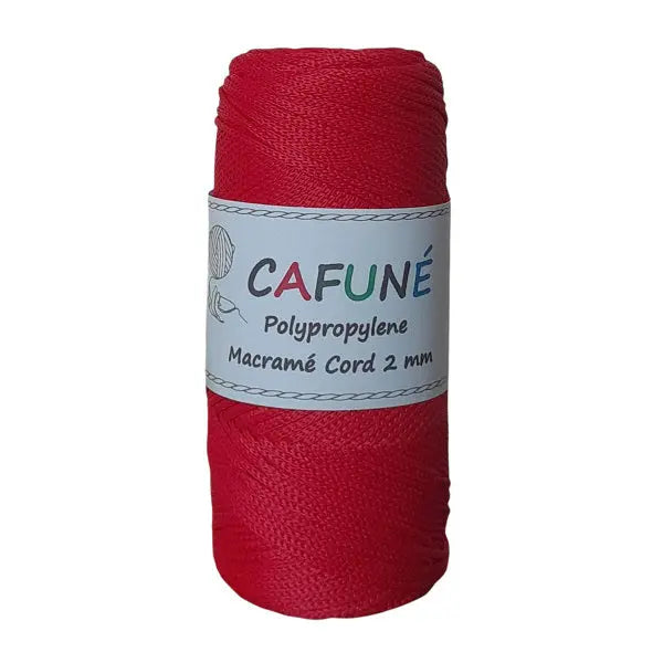 Cafuné Polypropylene Macramé Cord 2mm Red Cafuné