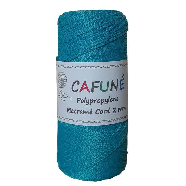 Cafuné Polypropylene Macramé Cord 2mm Turquoise Cafuné