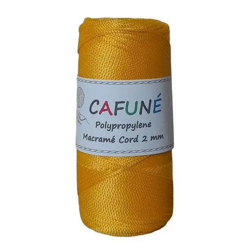Cafuné Polypropylene Macramé Cord 2mm Yellow Cafuné
