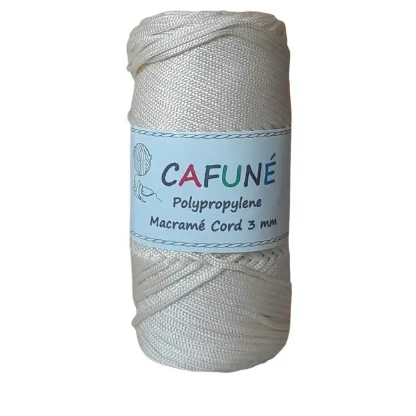 Cafuné Polypropylene Macramé Cord 3mm Bone Cafuné