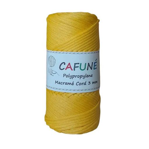 Cafuné Polypropylene Macramé Cord 3mm Yellow Cafuné