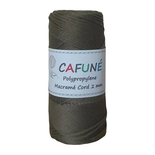 Cafuné Polypropylene Macramé cord 2mm Khaki Cafuné