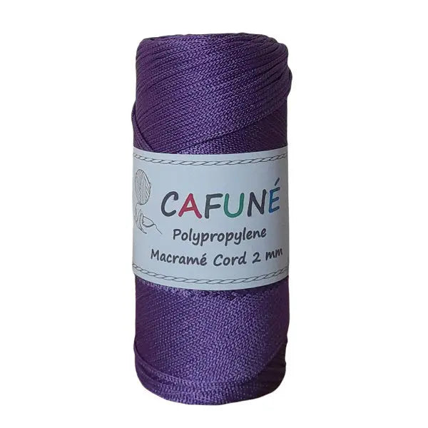 Cafuné Polypropylene Macramé cord 2mm Violet Cafuné