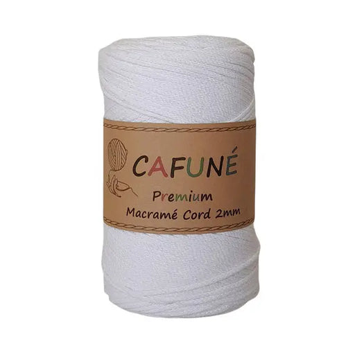 Cafuné Premium Macramé Cord 2mm White Cafuné