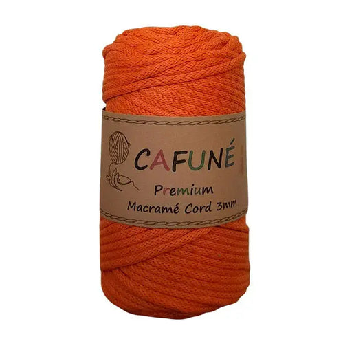 Cafuné Premium Macramé Cord 3mm Orange Cafuné
