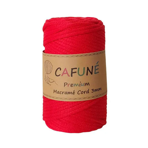 Cafuné Premium Macramé Cord 3mm Red - DecoDeb