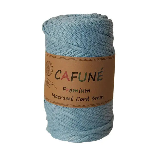 Cafuné Premium Macramé Cord 3mm Soft Blue Cafuné
