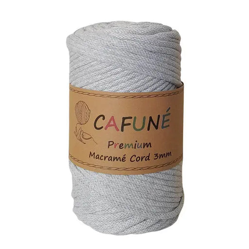 Cafuné Premium Macramé Cord 3mm Soft Grey Cafuné