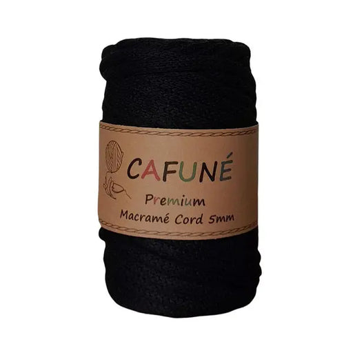 Cafuné Premium Macramé Cord 5mm Black DecoDeb