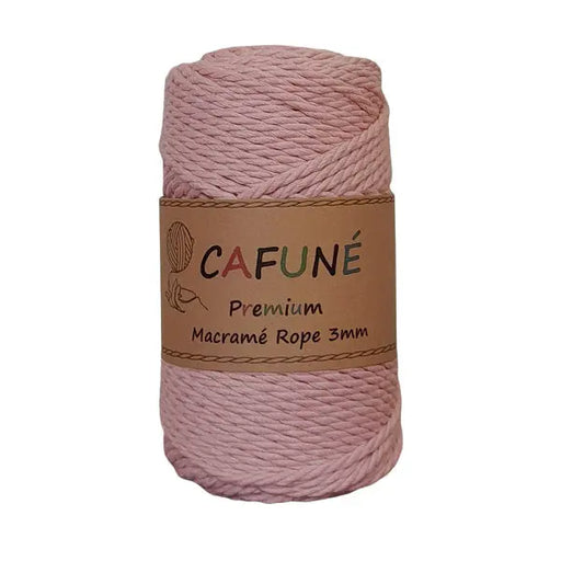 Cafuné Premium Macramé Rope 3 Mm-3 Ply-Salmon Pink Cafuné