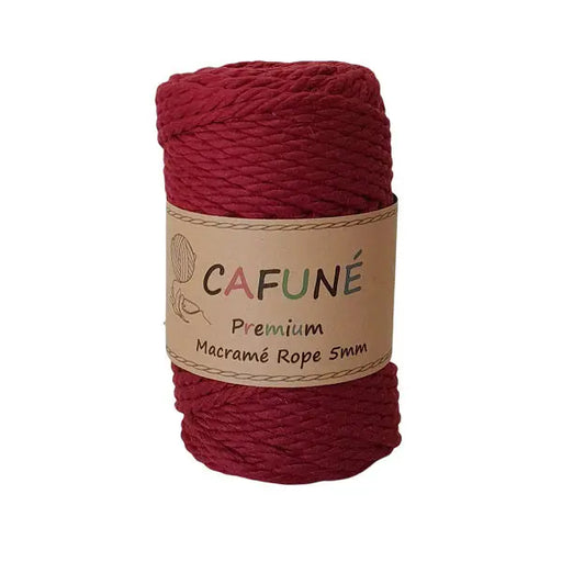Cafuné Premium Macramé Rope 5mm-3Ply Bordeaux Cafuné