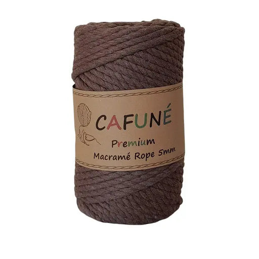 Cafuné Premium Macramé Rope 5mm-3Ply  Rust Brown Cafuné