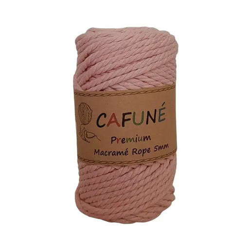 Cafuné Premium Macramé Rope 5mm-3Ply  Salmon Pink Cafuné