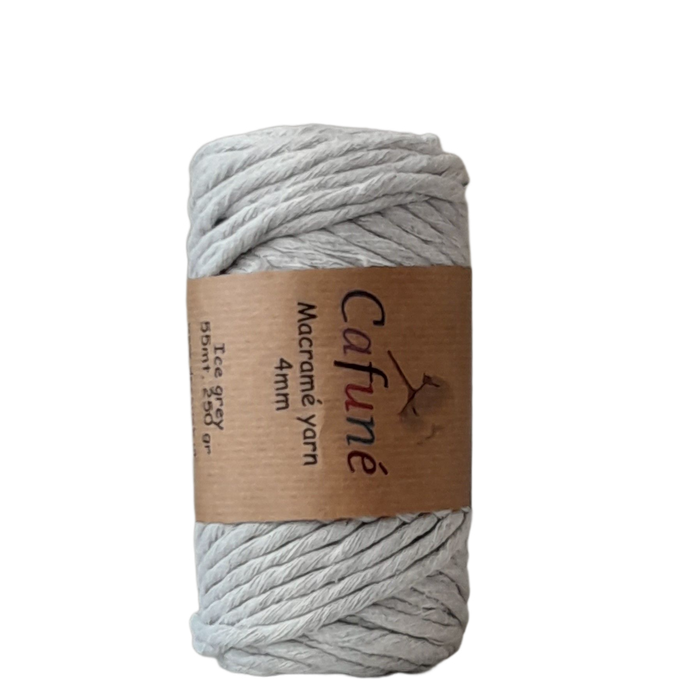 Cafuné Macramé Yarn 4mm Icy grey