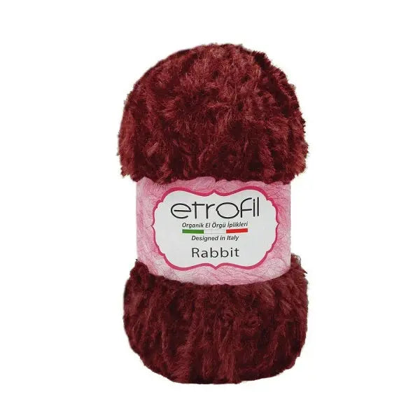 Etrofil Rabbit Furry Yarn Bordeaux No 70349 Etrofil