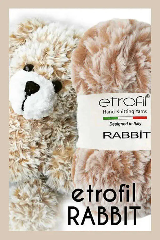 Etrofil Rabbit Furry Yarn Brown - White 70719 - DecoDeb