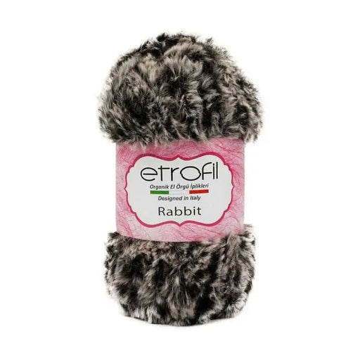 Etrofil Rabbit Furry Yarn Grey - Brown No 70714 Etrofil