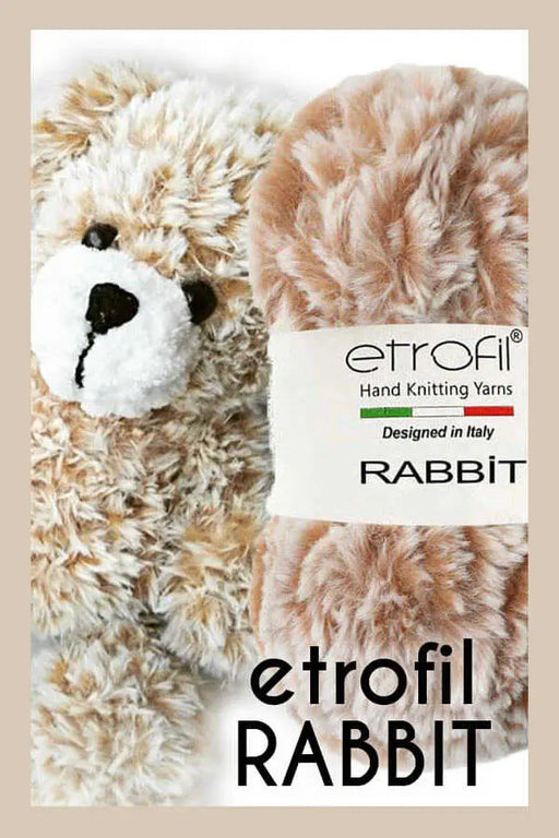 Etrofil Rabbit Furry Yarn Navy - White No 70548 Etrofil
