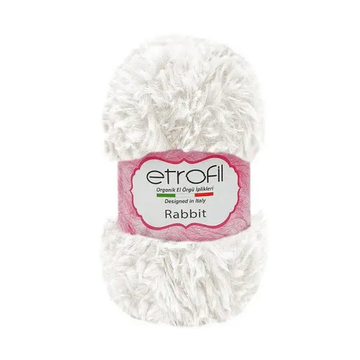 Etrofil Rabbit Furry Yarn White No 70111 Etrofil