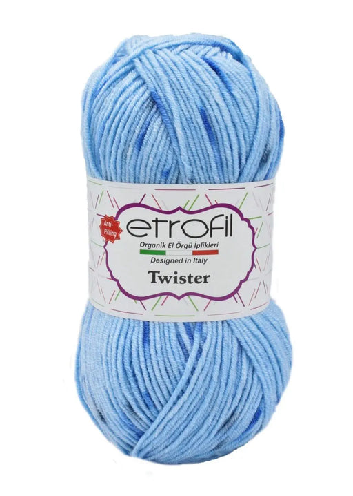 Etrofil Twister Anti Pillling Acryl Yarn Blue  No.225 DecoDeb