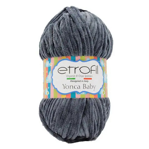 Etrofil Yonca Baby Velvet Yarn Anthracite No 70091 Etrofil
