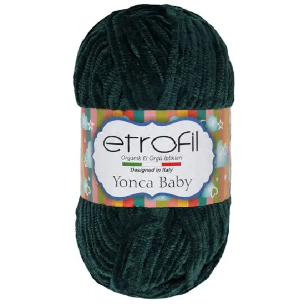 Etrofil Yonca Baby Velvet Yarn Dark Green No 70428 Etrofil