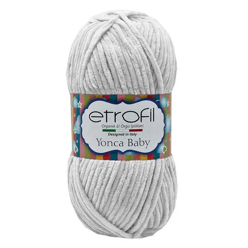 Etrofil Yonca Baby Velvet Yarn Light Grey No 70905 Etrofil