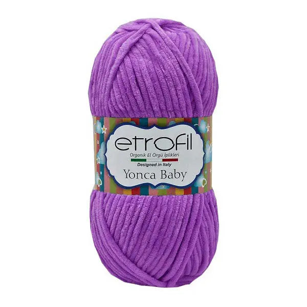 Etrofil Yonca Baby Velvet Yarn Purple No 70608 Etrofil