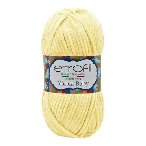 Etrofil Yonca Baby Velvet Yarn Yellow No 70213 Etrofil