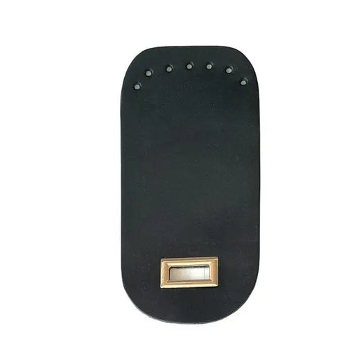 Leather Bag Flap Cover With Buckle -18x9cm- Black Cafuné