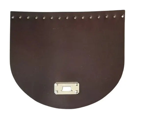 Leather Bag Flap Cover With Buckle - 22x19cm-Dark Brown Cafuné