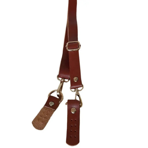 Leather bag strap 112cm Cognac - DecoDeb
