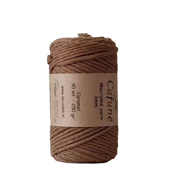 Macramé Yarn 3mm Caramel Cafuné