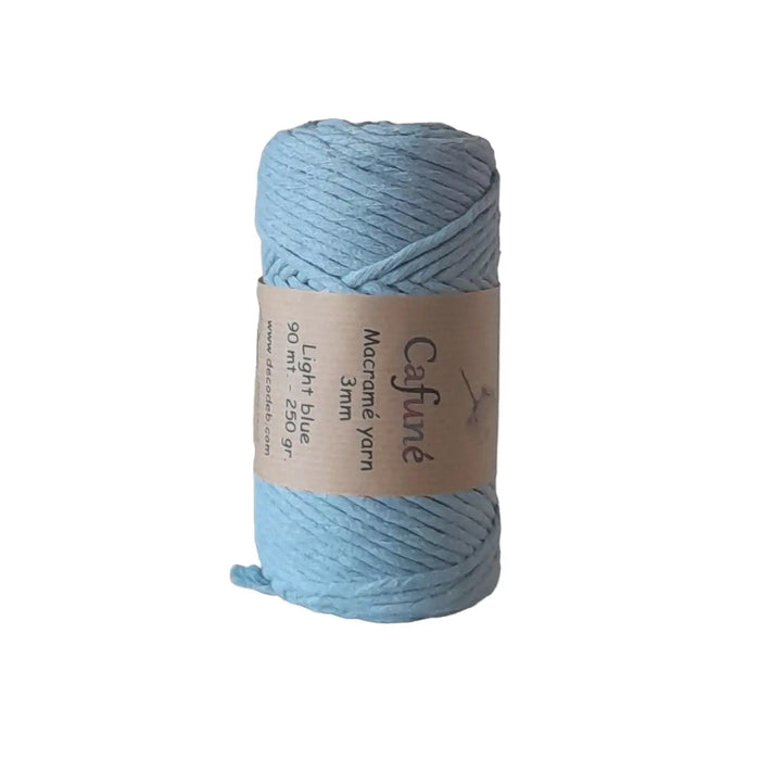Macramé Yarn 3mm Soft blue Cafune