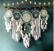 Wallhanging of dreamcatchers with metal craft ring
