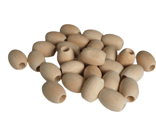 Naturel Wooden beads 18mm Oval - DecoDeb