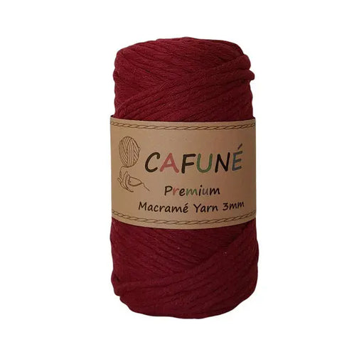Premium Macramé Yarn 3mm Bordeaux Cafuné