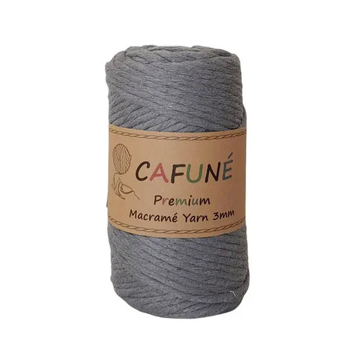 Premium Macramé Yarn 3mm Grey Cafuné