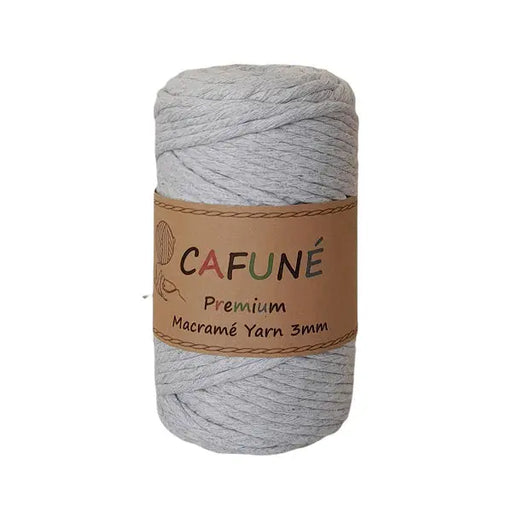 Premium Macramé Yarn 3mm Light grey Cafuné