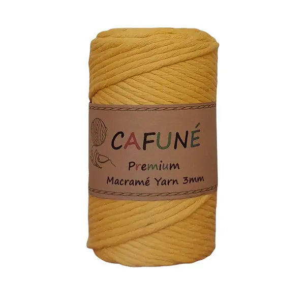 Premium Macramé Yarn 3mm Mustard Cafuné