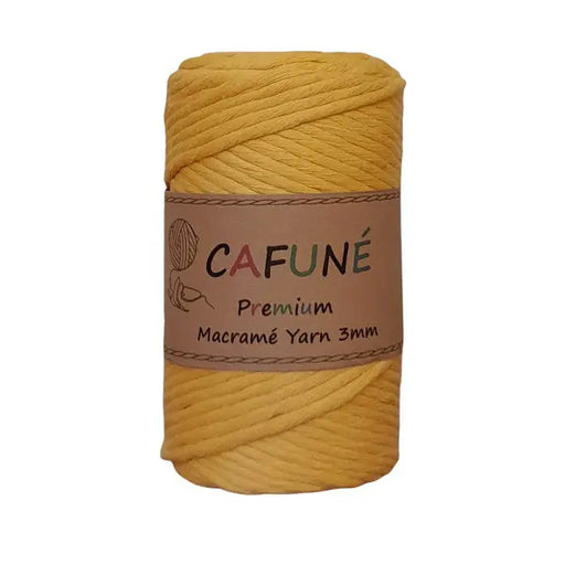 Premium Macramé Yarn 3mm Mustard Cafuné