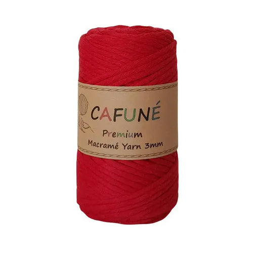Premium Macramé Yarn 3mm Red Cafuné
