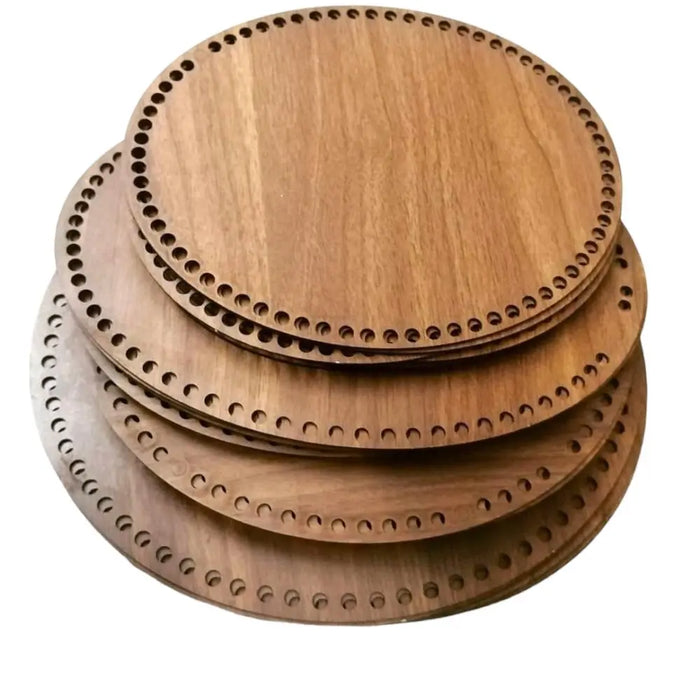 Wooden Basket Bottom Round 15 cm Brown Cafuné