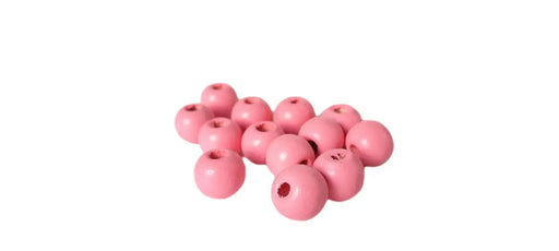Wooden Beads 12mm Pink - DecoDeb
