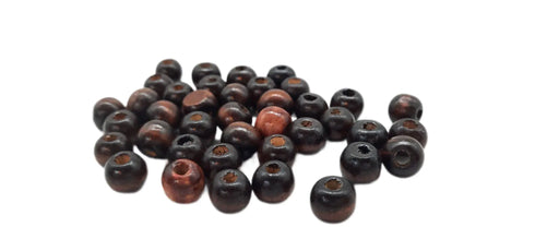 Wooden Beads Dark brown 12mm - DecoDeb
