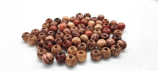 Wooden Beads Printed 8mm - DecoDeb