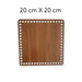 Wooden basket bottom Square Brown 20x20cm Cafuné