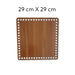 Wooden basket bottom Square Brown 29x29cm Cafuné